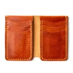 Leather Vertical Wallet - English Tan - Image 4