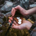Leather Triangle Pouch - Black - Image 3