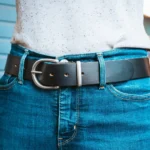 1.5″ Women’s Leather Belts - Black - Image 5