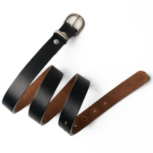 1" Women's Leather Belts - Black